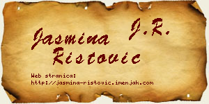 Jasmina Ristović vizit kartica